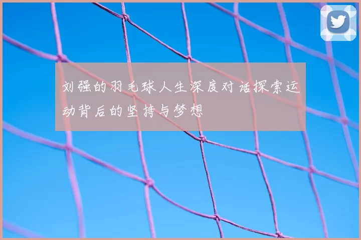 刘强的羽毛球人生深度对话探索运动背后的坚持与梦想